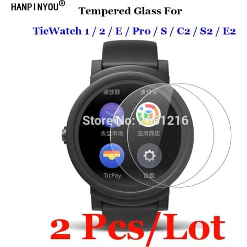 2 Pcs/Lot For TicWatch 1 2 E Pro C2 E2 S2 Tempered Glass 9H 2.5D Premium Screen Protector Film For Tic Watch C2 Pro 2nd E S 1st