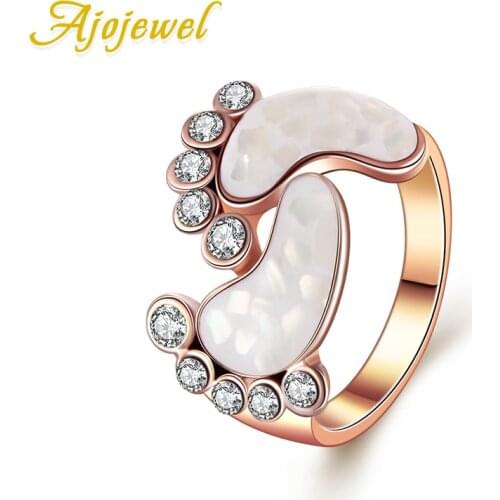 Shell Baby Foot Rings For Women Lovely Style Rose Gold Color Size 6-9 Special Gift for Mom