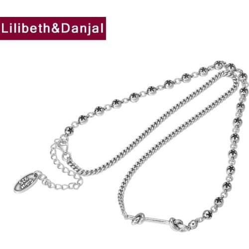 AB Style Clavicle Pure 925 Sterling Silver Undefined 4mm Thick Choker Necklace Pendant Jewelry For Women 2020 New Arrival N05