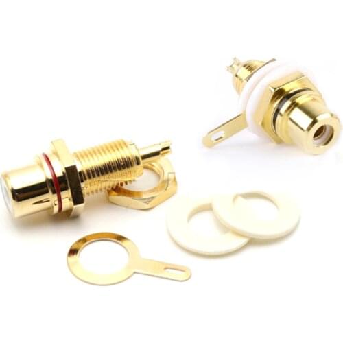 10PCS Gold Plated RCA Female Plug Jack Audio Socket Amplifier Chassis Phono Connector Panel Mount Brand New And High Quality