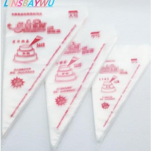 100PCS/bag disposable plastic pastry Piping Bag Wedding Cake Decorating Tool Icing Nozzle Fondant Cream Pastry Tip
