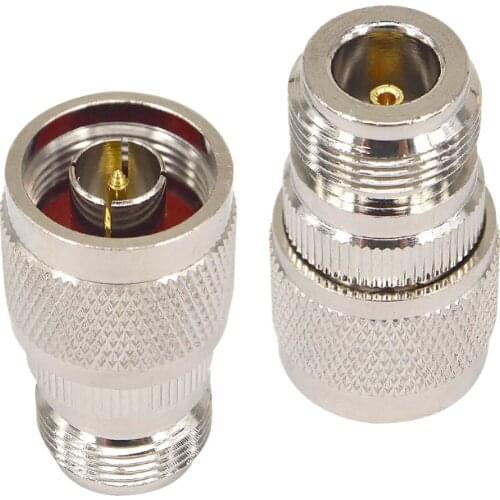 2 Pieces RF Coaxial Coax Adapter N Female to UHF Female Connector N to UHF Straight 50 ohm Adapter SO-239 SO239 Connector