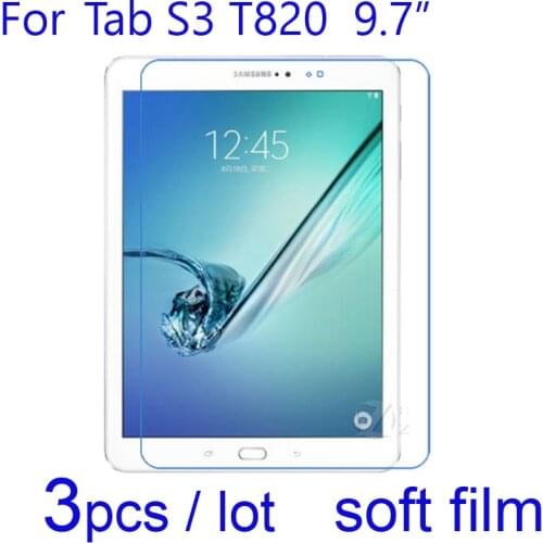 3pcs/lot Soft Clear/Matte/Nano Explosion-Proof Protective Films for Samsung Galaxy Tab S3 T820 9.7inch Tablet Screen Protectors