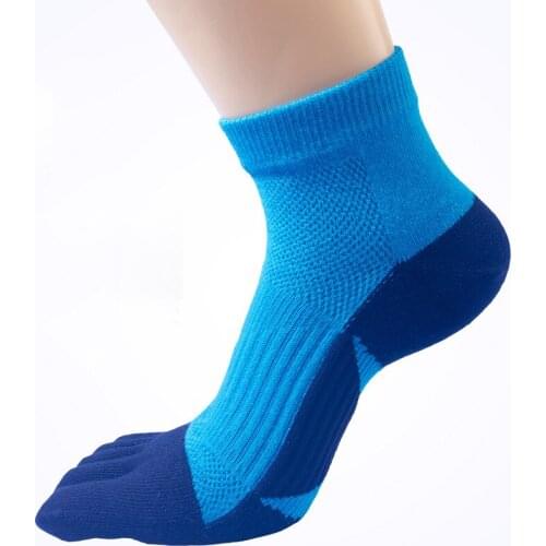 5 Pairs Mens Five Toe Socks Cotton Breathable Five Finger Sports Sock for male fitness bodybuilding wear high elastic socks