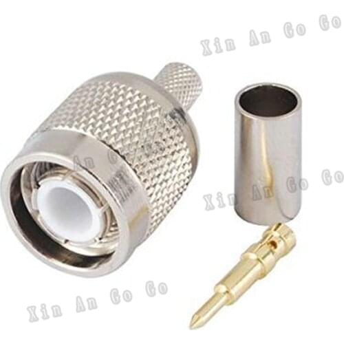 5 PCS RF adapter TNC male crimping connector for RG58 RG142 LMR195 cable Free shipping