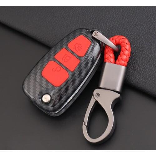 For Ford Focus Wagon 4 Carbon Fiber Key Cover Case for Ford Focus 3 MK3 4 MK4 Fiesta Kuga Escape Ecosport Fob Flip Remote Key