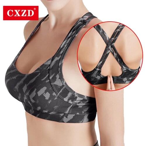 CXZD Sports Bra Women Fitness Tops Seamless Sport Bra Solid Padded Seamless Gym Crop Top Women Push Up Sport Bra Tops