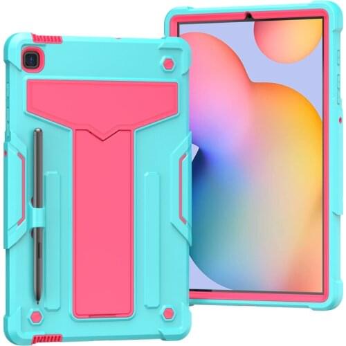 Hybrid Heavy Duty Tablet Case For Samsung Galaxy Tab S6 Lite 10.4 SM-P610 SM-P615 Shockproof Rugged Armor Case Kickstand Cover