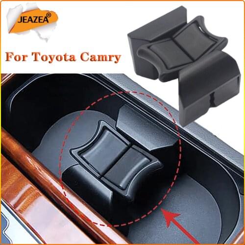 JEAZEA Car Auto Center Console Cup Holder Limit Clip For Toyota Camry 2012-2017 Interior Water Cup Slot Slip Limiter GN621-12300