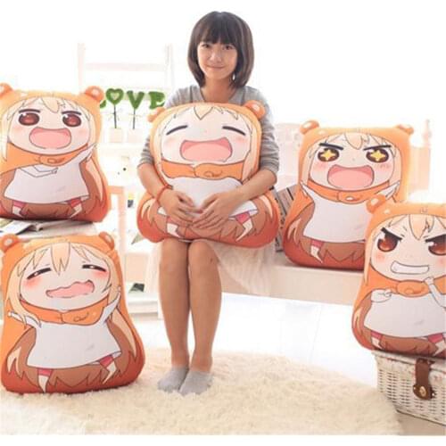 Kawaii Sankaku Head Himouto Umaru Chan Umaru Doma Cosplay MARMOT Velvet Puppets And Humanoid Plush Stuffed Animal Kids Toys Doll