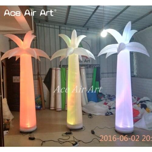 2 pcs Amazing Led Lighted Inflatable Palm Trees inflatable Stage Decoration For wedding Party,Graduation, Events