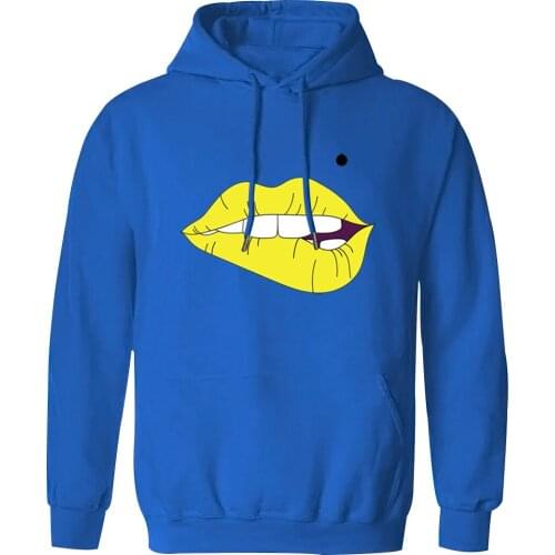 Hooded For Mens Sexy Mouth Print Hip Hop Long Sleeve Sweatshirts Standard Streetwear Clothing 2020 New Arrival Tracksuits Homme