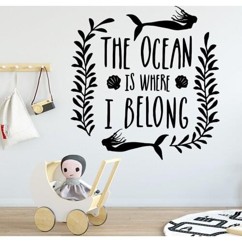 Hot Sale the ocean Wall Sticker Pvc Wall Art Stickers Modern Fashion Wallsticker vinyl Stickers Room Decoration PW32