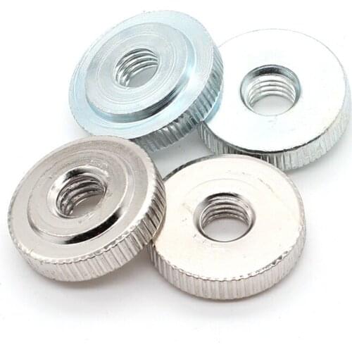 M3 M4 M5 M6 M8 M10 Hand Tighten Flange Nut Knurled Thumb Nickel-plated/zinc knurled thin Flat nuts