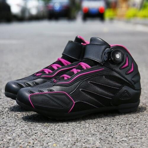 Motorcycle Ankle Boots Men Woman Motorbike Riding Protective Off-Road Moto Racing Shoes Tooling Work Riding Boots Rubber Leather