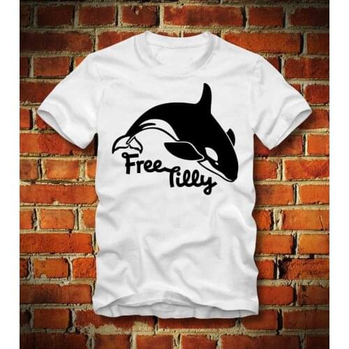 T Shirt Orka Orca Killerwal Whale Killer Free Tilly Rettet Hai Robbe Men Tops Tees 2019 Summer Fashion New Printed T Shirt Short
