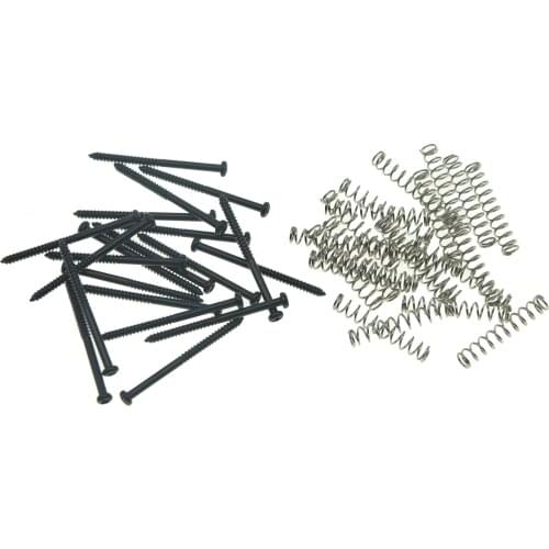 KAISH Pack of 20 Bass Guitar Pickup Mounting Screws Pickup Springs Fits Precision P Bass Jazz J Bass or P90 Soap Bar Pickups