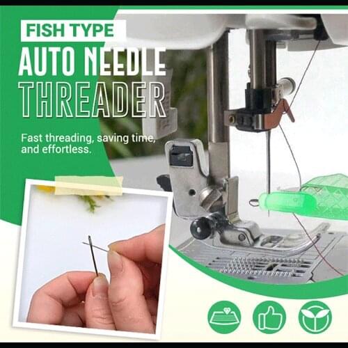 Fish Type Needle Threader Sewing Machine Needle Threader Needle Changer Stitch Insertion Tool Quick Threader Sewing Accessories