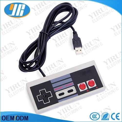 PC Computer USB Gaming Controller for NES mini PC Windows Plastic Plug-Play White or Silver gray