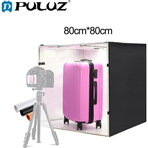 PULUZ Photo Tent 80cm Foldable Portable White Light Photo Lightbox Studio Shooting Tent Box+3 Backgrounds Tabletop Shooting