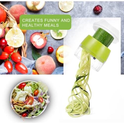Handheld Spiralizer Vegetable Fruit Slicer 4 in 1 Adjustable Spiral Grater Cutter Salad Tools Zucchini Noodle Spaghetti Maker