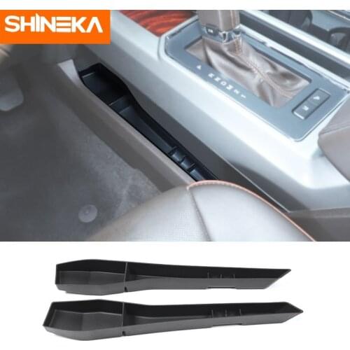 SHINEKA Stowing Tidying For Ford F150 Car Gear Shift Side Console Storage Box Organizer Tray Accessories For Ford F150 2015-2020