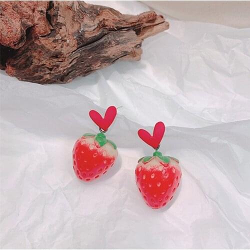 Cute Strawberry Earring Girls Earrings