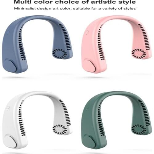Home Mini Neck Fan Portable Bladeless USB Rechargeable Mute Sports Fans For Outdoor Ventilador Cool Fan Mute Sports Cooling New
