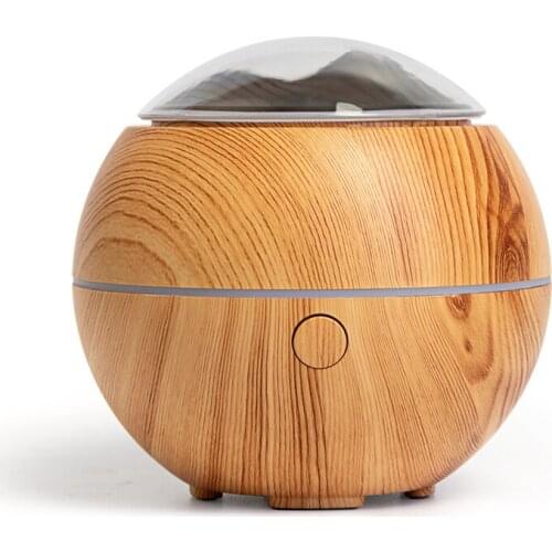 Mountain Air Humidifer Wood Grain USB Ultrasonic Mini Aroma Essential Oil Diffuser Humidifiers Aromatherapy Diffusor for Home