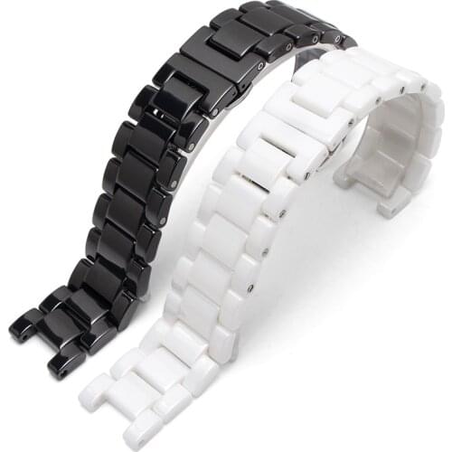 BRETA concave ceramic strap 20*11 18*10 16*9mm watch band bracelet for gucci omega GC Guess Dior Pasha