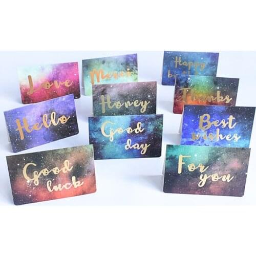 10pcs Happy Birthday Envelope Stationery Best Wishes Party Invitation Blessing Greeting Card Packaging Decoration Gift Set