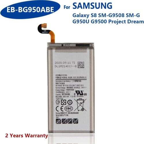 100% Genuine EB-BG950ABE EB-BG950ABA For Samsung GALAXY S8 SM-G9508 G9508 G9500 G950U SM-G G Project Dream 3000mAh New Batteries