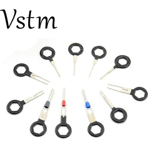 11 pcs Auto Car Plug Circuit Board Wire Harness Terminal Extraction Pick Connector Crimp Pin Back Needle Remove Tool Set