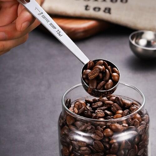 Coffee Scoop Stainless Steel Measuring Spoon Tablespoon Ground Coffee Tea Spoon Metal Measuring Scoop Kitchen Coffee Accessories