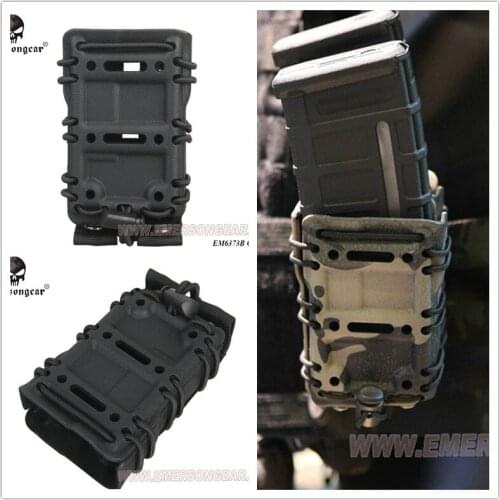 2017 NEW EmersonGear Tactical MAG Pouch lacing Elastic Load Out System Airsoft Military magazine Pouches FOR 5.56mm BLACK MC DE