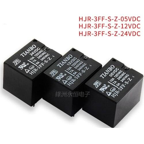 5PCS Relay HJR-3FF-S-Z 05VDC HJR-3FF-S-Z 12VDC HJR-3FF-S-Z 24VDC 5 Feet 10A T73