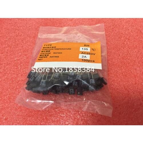 50pcs New RH 135 Degree Thermal Fuse 2A 250V