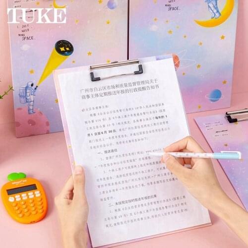 A4 Clipboard File Folder Clip Hard Paper Writing Sheet Pad Memo Clip Board Office Accessories Kawaii Stationery School Supplies