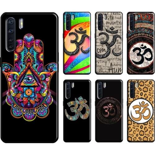 Aum om Namaste Symbol Zen Yoga Case For OPPO A1K A3S A5S A15 A52 A72 A83 A91 F5 A5 A9 A31 A53 2020 Reno 2 Z 4 Pro Coque