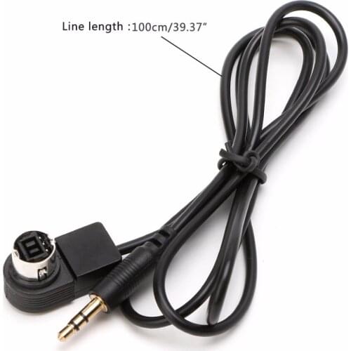 1Pc 3.5mm Auto Car Aux Input Cable Mini Plug Jack For ALPINE AI-NET iPhone MP3 Ornate Cables