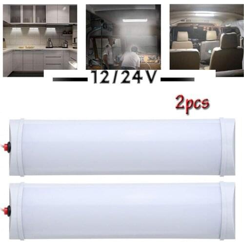 2Pcs 11" Car Ceiling Light Indoor Interior Led Lights DC 12/24V 10W Bar 72 LED White Light Tube With Switch For Camper Van Truck