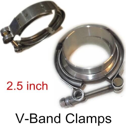 Car styling 2.5" inch Exhaust V-Band Clamp and Flange Kit Stainless steel great for racers and tuners free shipping