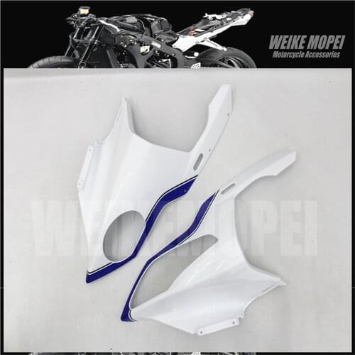 White blue Front Upper Fairing Headlight Cowl Nose Fit For BMW S1000 S1000RR HP4 2009 2010 2012 2013 2014