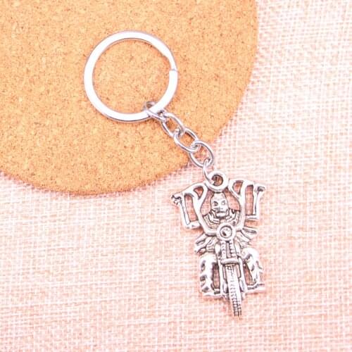 20pcs death knight motorcycle Keychain 44*28mm Pendants Car Key Chain Ring Holder Keyring Souvenir Jewelry Gift