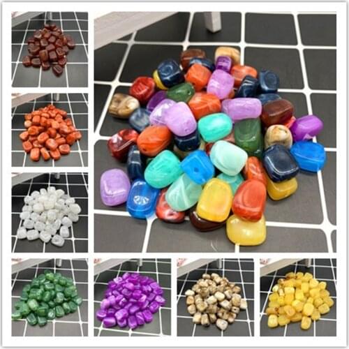 Wholesale 20pcs 14x10x6mm Cube Shape Beads Imitation Stone Beads for Jewelry Making Bracelet Pendant DIY
