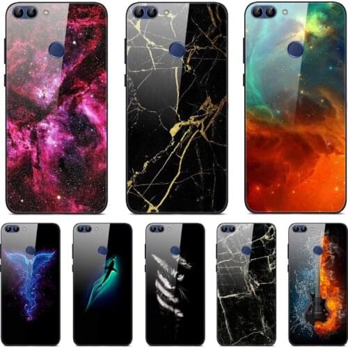 Tempered Glass Phone case For Huawei P Smart 2018 Case Silicone Back Cover For Huawei P Smart Cover FIG-LX1 Enjoy 7S Case Bumper