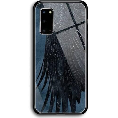 Crow art Phone Case Tempered Glass For Samsung S7 S8 S9 S10E S20 21 30 Plus ultra Note 8 9 10 Plus A7 2018