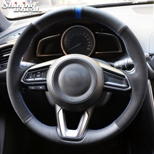 Black Suede Steering Wheel Cover for Mazda 3 Axela Mazda 6 Atenza CX-3 2018-2019 CX-5 2017-2019 CX-9 Toyota Yaris 2019
