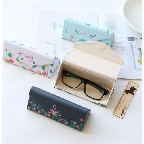 Top-grade PU Spectacle Cases for Eyeglasses Fashion Folding Sunglasses Box Bag Portable Triangle Eyewear Protector