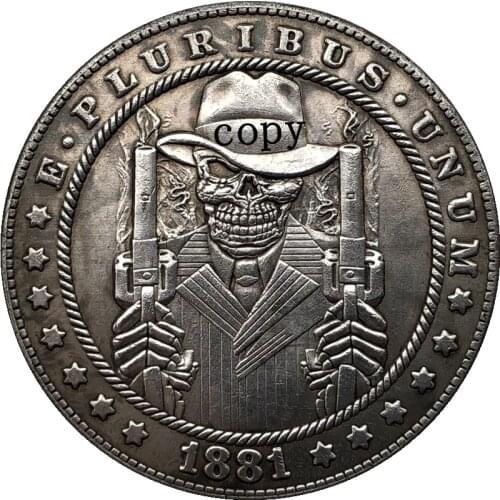 Hobo Nickel 1881-CC USA Morgan Dollar COIN COPY Type 219